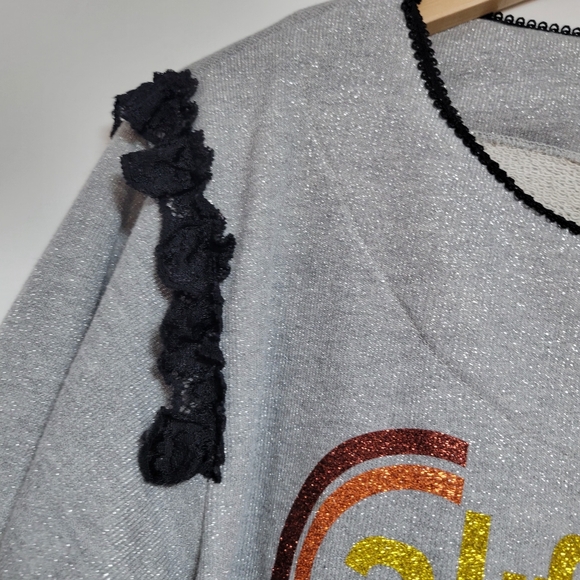 ✨️3 For $30✨️Tenax Sweatshirt "California Dream" With Glitter Made In Italy (M) - Picture 5 of 11